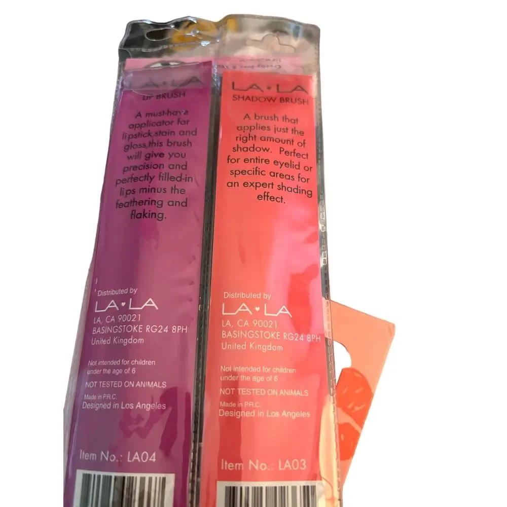 Lala Makeup Brush Set - Shadow Brush, Lip Brush, NWT